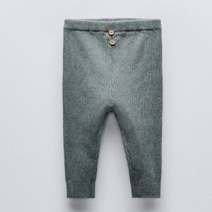 Zara Baby Button Ribbed Leggings